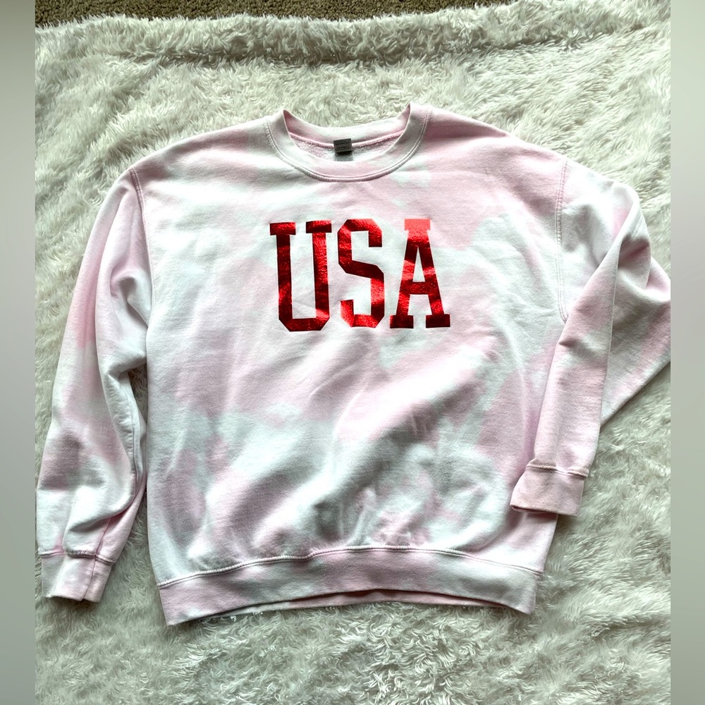 Tie dye USA sweatshirt